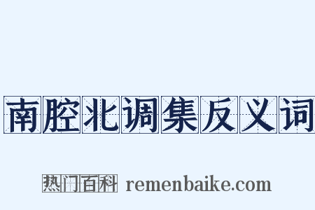 南腔北调集反义词是什么意思的图片